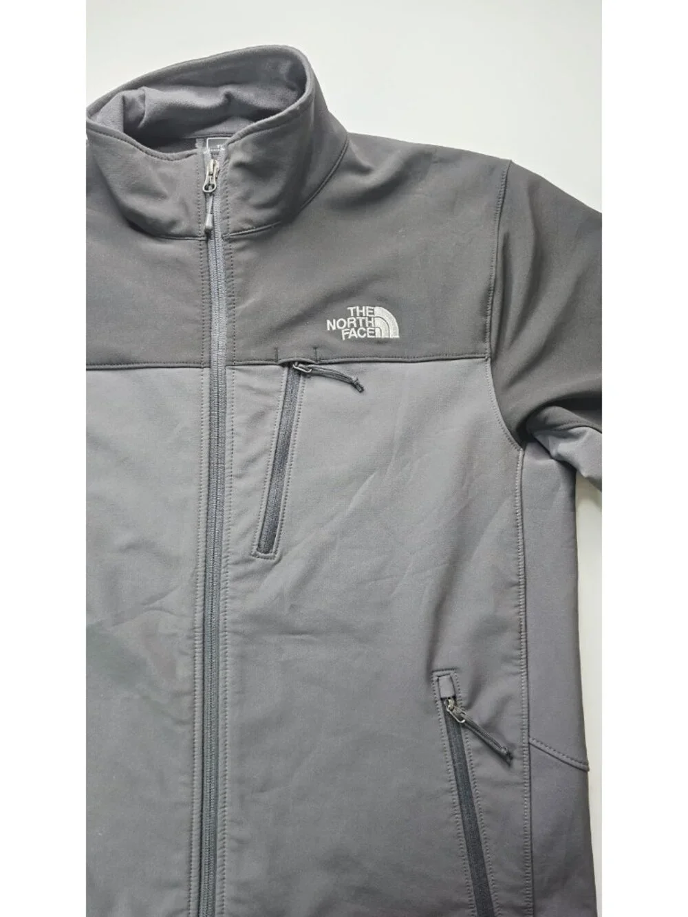 The North Face Mens Gray Softshell Jacket M Recycled Polyester